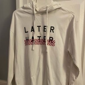 Express Hoodie / XS / Red, Black & White